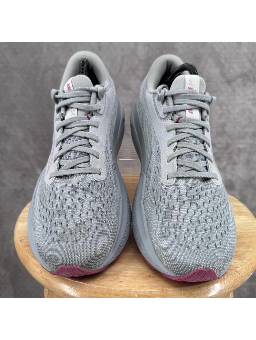 Brooks Adrenaline GTS Shoes Womens 10.5 Gray Running Sneakers Narrow 1204262A019 - Picture 2 of 16